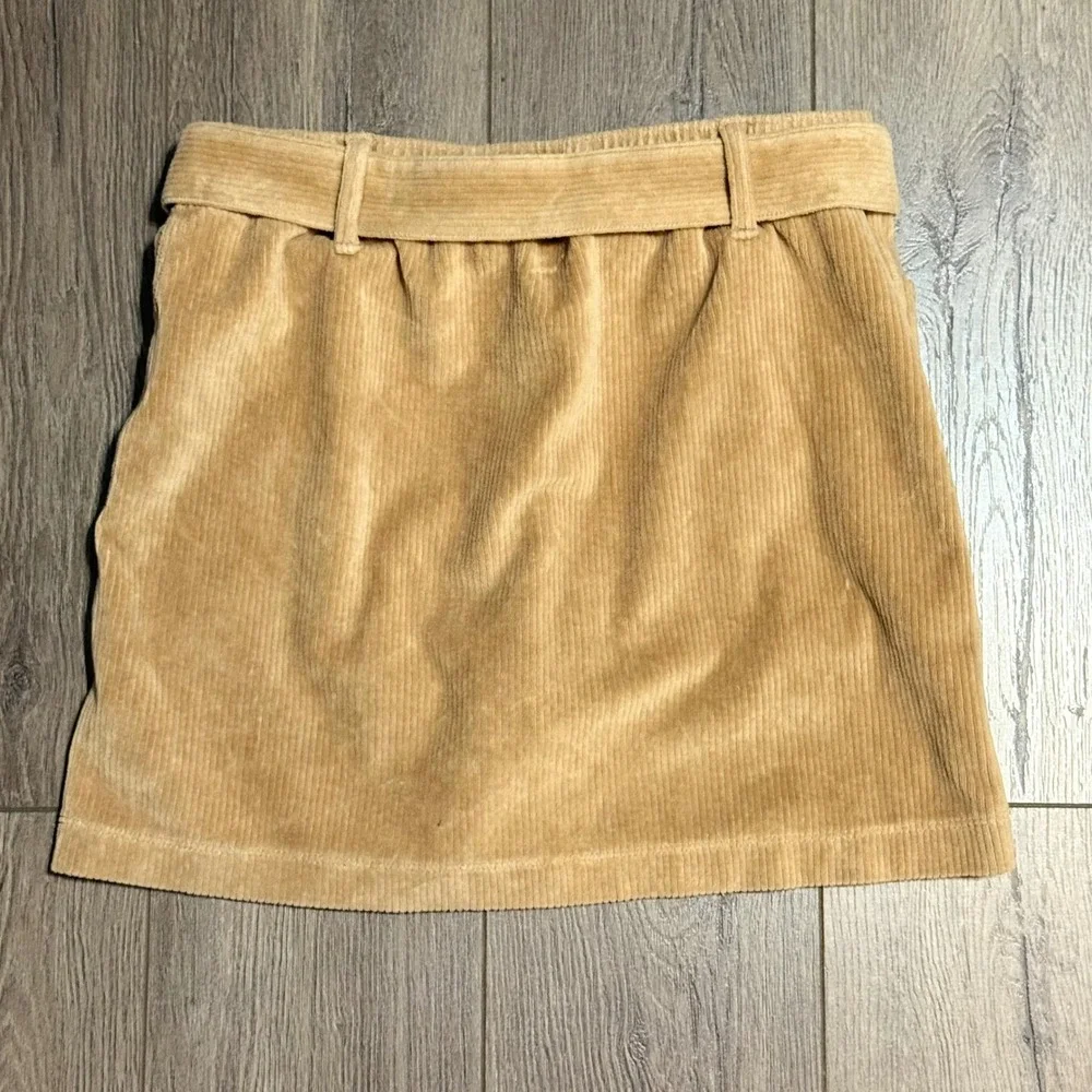 Abercrombie Kids Girls Velour Belted Skirt Shorts Tan Size 13 14